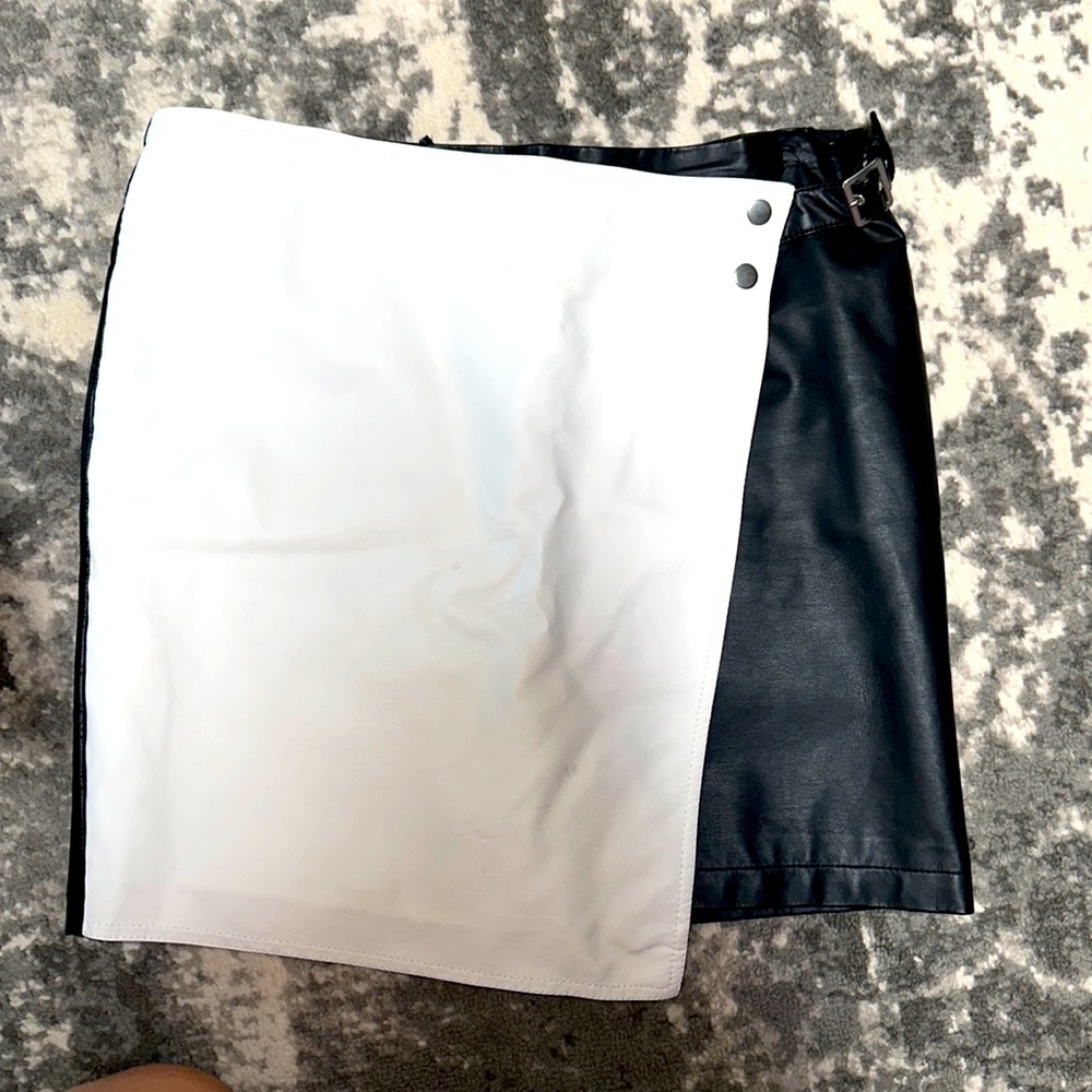 Faux leather skirt